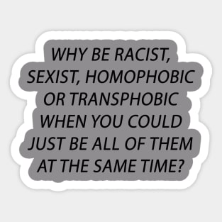 Satirical Problematic Shirt Sticker